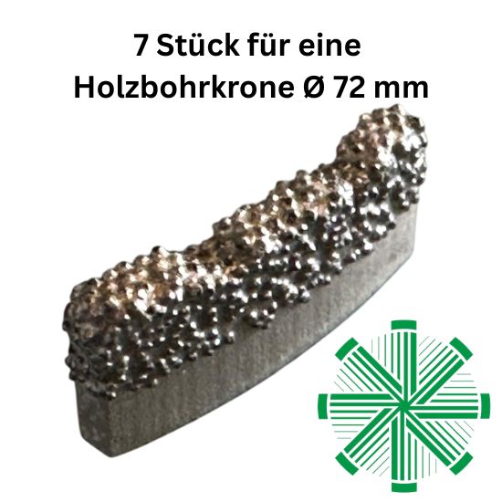 Holzsegmente, Diamantsegmente für Holz, Holzbohrsegmente, Holzbohren, Bohrkrone für Holz